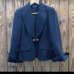 Anne Klein black tuxedo jacket size 4 NWOT